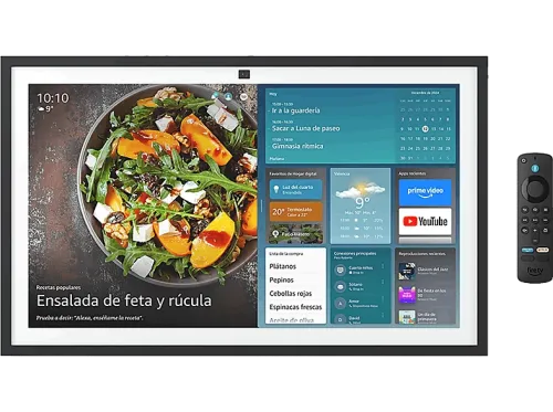Pantalla inteligente con Alexa Amazon Echo Show 21 21” 1920 x 1080 Cámara 13 MP 2 Woofers de 51 mm Negro