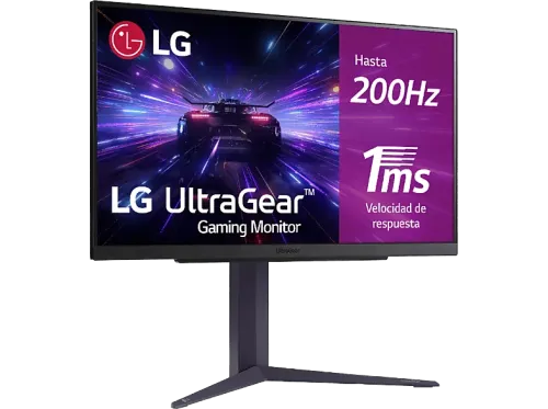 Monitor gaming LG UltraGear™ 27GS85Q-B 27" QHD 200 Hz 1 ms IPS 2x HDMI AMD FreeSync™ HDR10 Altura ajustable Negro