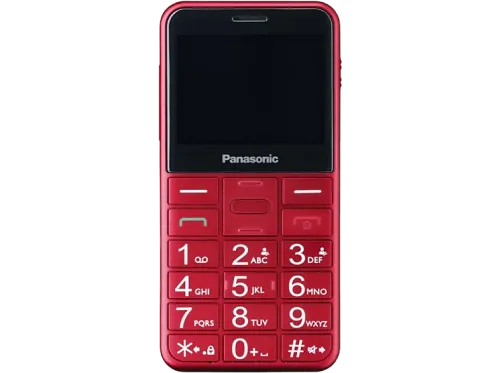 Teléfono Panasonic KX-TU155 Con Botones Físicos 2.4" TFT LCD Bluetooth Linterna LED Rojo