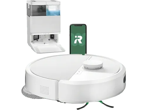 Robot friegasuelos iRobot Roomba® Plus 405 Combo 295 ml Depósito Polvo 3l Depósito Agua Base 3h Autonomía Blanco