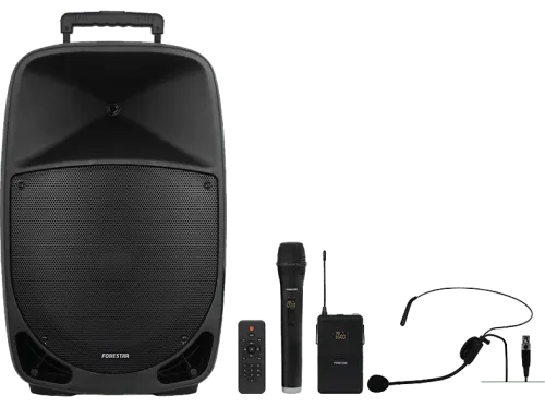 Altavoz bluetooth Fonestar MALIBU-315 50W Bluetooth 16h Autonomía Dos micrófonos incluidos Negro