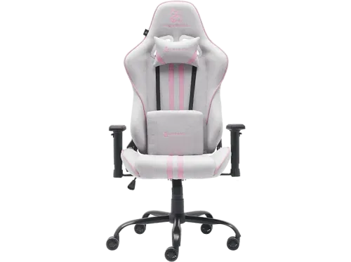 Silla gaming Newskill Kitsune V2 Reposabrazos 2D Hasta 136 kg Tela Transpirable Cojines Lumbar y Cervical Reclinable en 180º Rosa