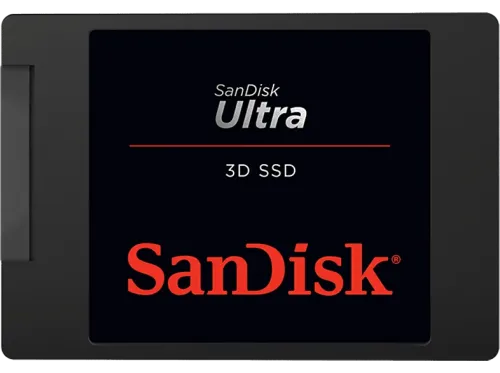 Disco duro SSD interno 4 TB  Sandisk Ultra 3D 2.5" Lectura de hasta 560 MB/s SATA III nCaché™ 2.0 Negro