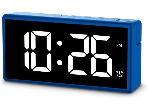 Despertador Hama Ibiza Digital 12/24h Hora Extragrande Pantalla Multicolor Carga Pila/USB Azul