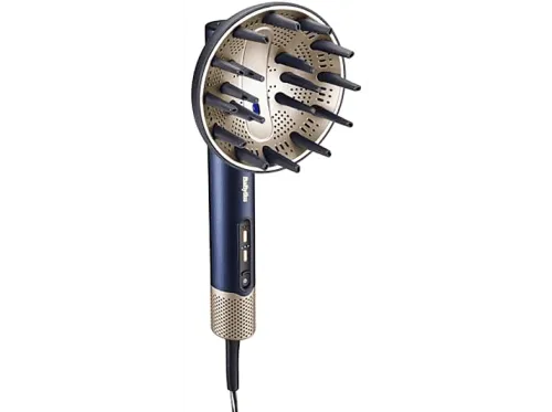 Accesorio secador Difusor BaByliss ACAS6550 Compatible con Air Wand Placa de Cerámica 18 Puntas Azul Black Iris