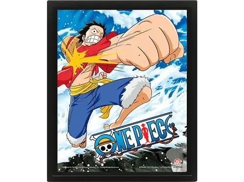 Póster 3D SHERWOOD One Piece Gum Gum Pistol Pástico Efecto 3D Multicolor