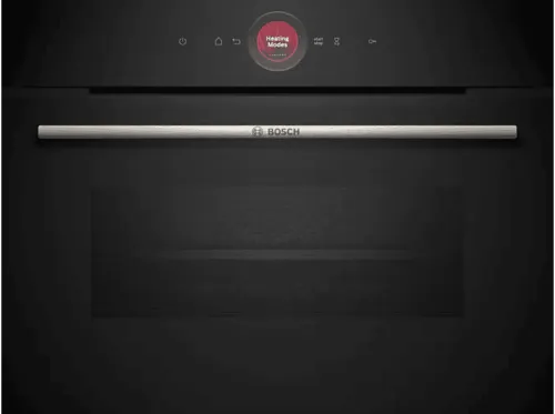 Horno compacto Bosch CBG7741B1 Multifunción Pirolítico y Limpieza por agua 47 l Pantalla táctil TFT Home Connect ,59.4 cm Negro