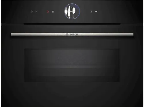 Horno compacto con microondas Bosch CMG7761B1 Convencional Limpieza Pirolítica y con agua 45 l Aire caliente 4D Home Connect 60 cm Negro