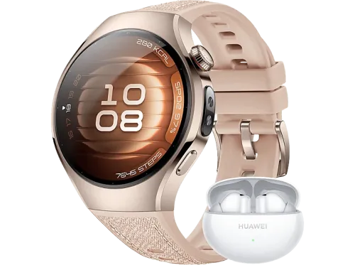 Smartwatch Huawei Watch 5 42 mm 32 GB NFC Llamadas celulares eSIM Beige + FreeBuds6I