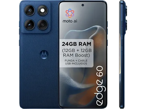 Móvil motorola edge 60 Gibraltar Sea 512 GB 12 GB RAM 6.67" pOLED MediaTek Dimensity 7300 5200 mAh