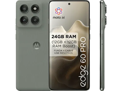 Móvil motorola edge 60 pro Shadow 512 GB 12 GB RAM 6.67" pOLED MediaTek Dimensity 8350 Extreme 6000 mAh