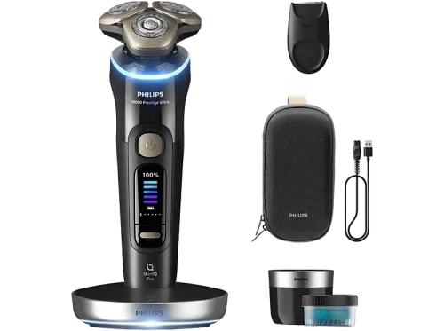 Afeitadora Philips i9000 Prestige Ultra XP9400/31 Afeitado en seco/mojado con tecnología SkinIQ Pro Sensor IA de presión y control App smartphone