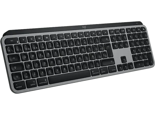Teclado inalámbrico Logitech MX Keys S para Mac Bluetooth Retroiluminación Teclas personalizables Multidispositivo Accesos directos Gris