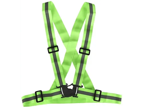 Chaleco reflectante SK8 HECHARE1 Bandas Reflectantes Correas Ajustables Verde Neón