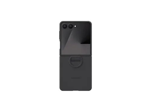 Funda Samsung Para Samsung Galaxy Z Flip7 De Silicona con anillo Negro