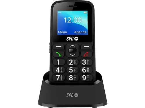 Móvil SPC Fortune 2 4G Negro 48 MB Memoria interna 128MB RAM 1000 mAh Sin sistema operativo Teclas Grandes Botón SOS Radio FM