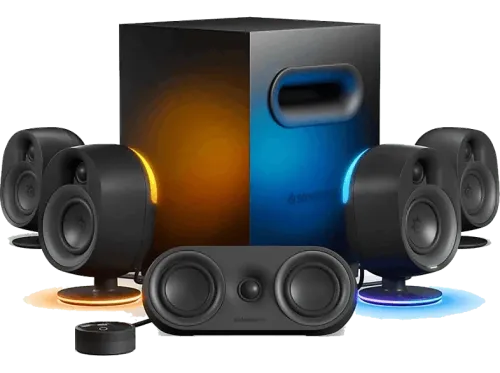 Altavoces para PC Steel Series Arena 9 Subwoofer Gaming 5.1 RGB Negro
