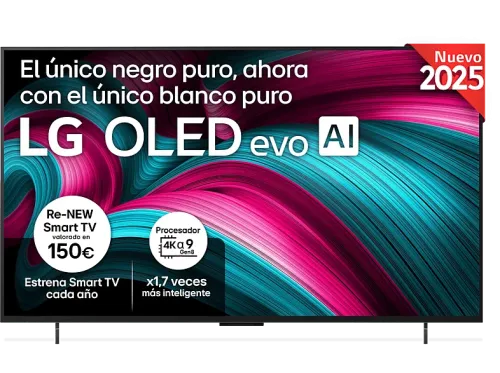 TV OLED 42" LG OLED42C55LA OLED 4K Procesador Inteligente α9 AI Processor 4K Gen8 Smart TV DVB-T2 (H.265) Negro