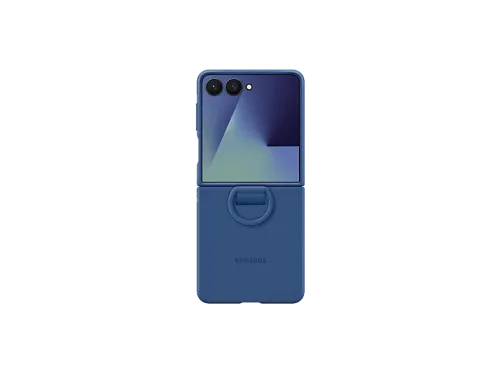Funda  Samsung Para Samsung Galaxy Z Flip7 De Silicona con anillo Azul