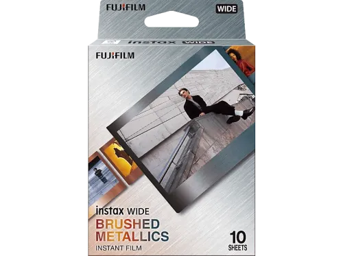 Película fotográfica Fujifilm Instax Wide Brushed Metal Pack de 10 Metal