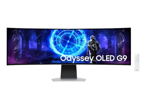 Monitor gaming Samsung Odyssey G9 LS49DG954SUXEN 49 " DQHD 240 Hz 0.03 ms OLED FreeSync Pantalla Curva Altura ajustable Plata