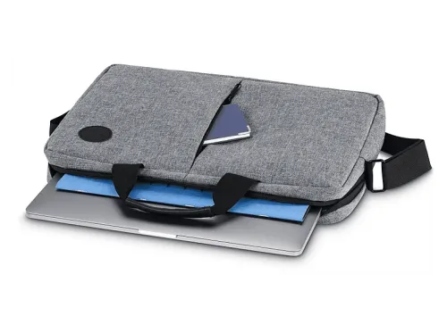Maletín para portátil Hama Genua Para PC de 15.6" Poliéster Bolsillo Frontal Compartimento Principal Reforzado Gris
