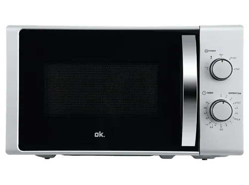Microondas ok. OMW 2024-3 S 700 W 5 Niveles de Potencia 20l Control Mecánico Plata