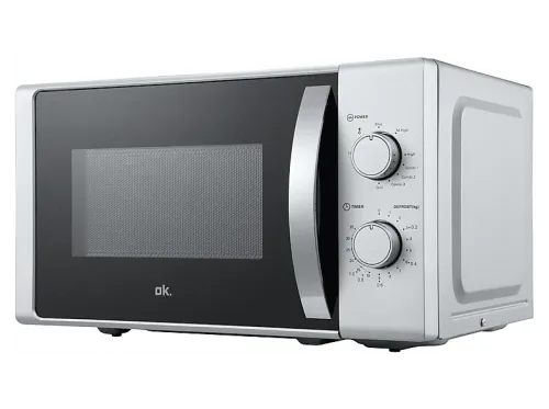 Microondas con grill ok. OMWG 2024-3 S 1050 W 5 Niveles de Potencia 20l Control Mecánico Plata