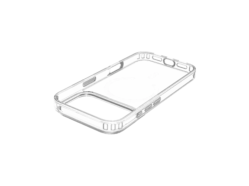 Funda móvil ISY ISC-1131 Compatible con iPhone 17 Pro Compatibilidad MagSafe Carga Inalámbrica Resistente a Golpes y al Agua Transparente