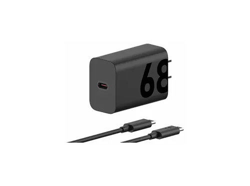 Cargador de pared motorola TurboPower 68W Universal USB-C Cable de 1m Negro