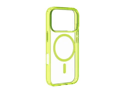 Funda móvil CellularLine ICONIC MAG Para iPhone 17 Pro Max Ultrarresistente MagSafe Lima y Transparente