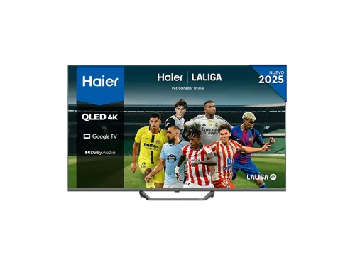 TV QLED 65" Haier S80F Series H65S80FUX Smart TV (Google TV) HDR 4K Gaming 120 Hz Dolby Audio y Dolby Vision Dbx-tv Negro