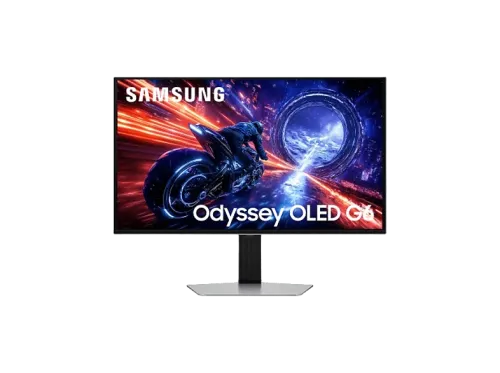 Monitor gaming Samsung Odyssey G6 G60SF LS27FG602SUXEN 27" QHD 500 Hz 0.03 ms OLED Altura ajustable Plata