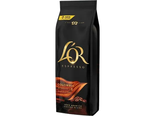 Café en grano L'Or Espresso Colombia 100% arábica Intensidad 8 500g