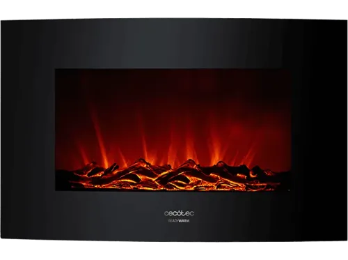 Chimenea Cecotec Ready Warm 3500 Curved Flames 35" 2000W 30m² 2 modos Control remoto Negro