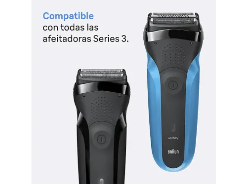 Recambio para afeitadora Braun 21B Compatible con afeitadora Series 3 Negro
