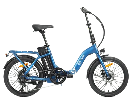 Bicicleta urbana Youin Amsterdam 250 W 25 km/h 45 km Plegable Azul y negro