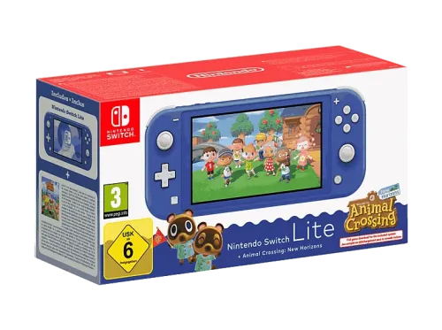 Consola Nintendo Switch Lite Portátil Azul + Juego Animal Crossing: New Horizons (*Descarga asociada al numero de serie)