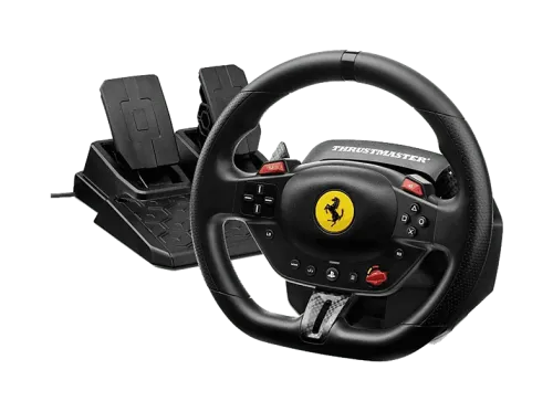 Volante y pedales gaming Thrustmaster T98-P FERRARI 296 GTB Para PS5 PS4 y PC Negro