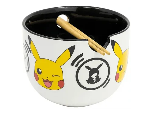 Cuenco Sherwood Pokémon Pikachu Ramen Con palillos 500 ml