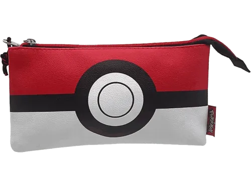 Estuche Pokémon Triple compartimento Cremallera 23x12 cm