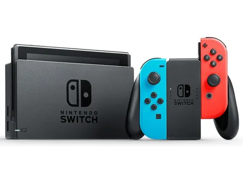 Consola Nintendo Switch 6.2" Joy-Con Azul y Rojo Neón Aro Ring Fit + Ring Fit (Código descarga)