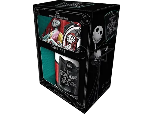 Set Taza + Llavero + Posavasos Pyramid International "Pesadilla Antes De Navidad" Jack&Sally Multicolor