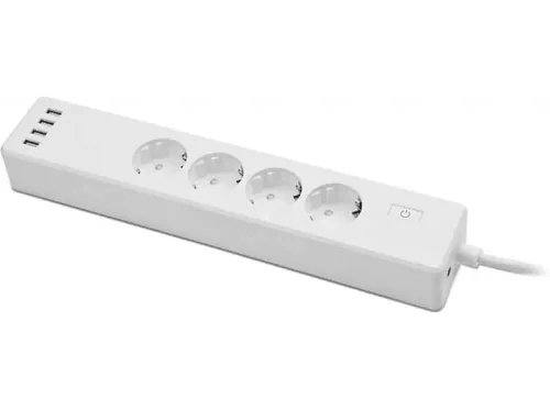 Enchufe inteligente muvit iO MIOSTR001 Regleta inteligente WiFi 4 tomas de corriente y 4 USB Blanco