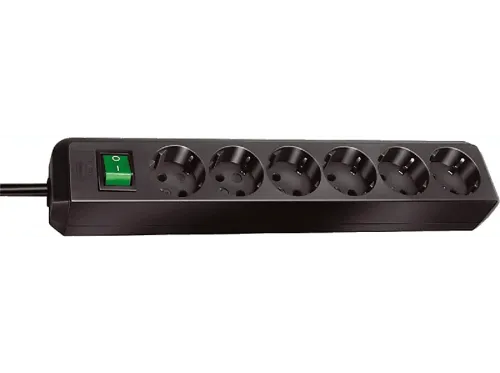 Regleta Brennenstuhl 149908 Eco 6AC Interruptor Negro