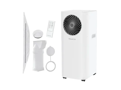 Aire acondicionado portátil RowentaTurbo Cool AU5020 2500 fg/h 2500 W 83 m³ Filtro antipolvo Kit sellado ventanas y conducto de escape Blanco