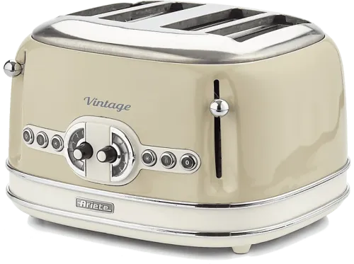Tostadora Ariete Vintage 156 4 ranuras 1600 W 6 niveles de tostado Descongelación Pastel