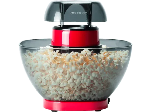 Palomitero Cecotec Fun&Taste P'Corn Easy 1200 W Sistema por aire caliente 80 g Palomitas 3 Minutos Rojo