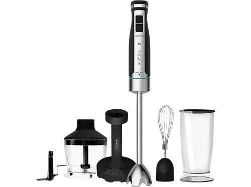 Batidora de mano Cecotec Powergear 1500 XL MASH PRO 800 ml 1500 W Barillas Picadora Pasapurés Negro