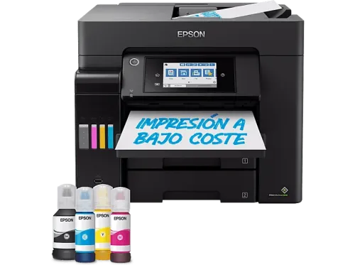 Impresora tinta Epson EcoTank ET-5855 Multifunción A4 Fax Pantalla Táctil ADF Negro